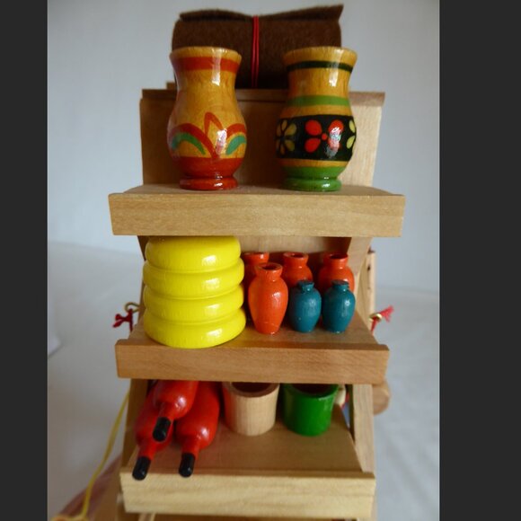 NEW 11” STEINBACH GERMANY MERCHANT MERCATOR PEDDLER WOOD INCENSE SMOKER - Picture 14 of 16